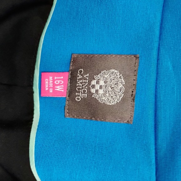Vince Camuto Womens turquoise One Button Blazer Career Office Jacket 16 W - Picture 4 of 6